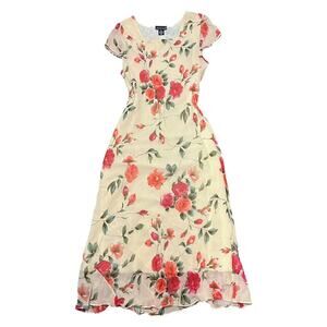 Y2K Dainty Floral Fairy Midi Dress